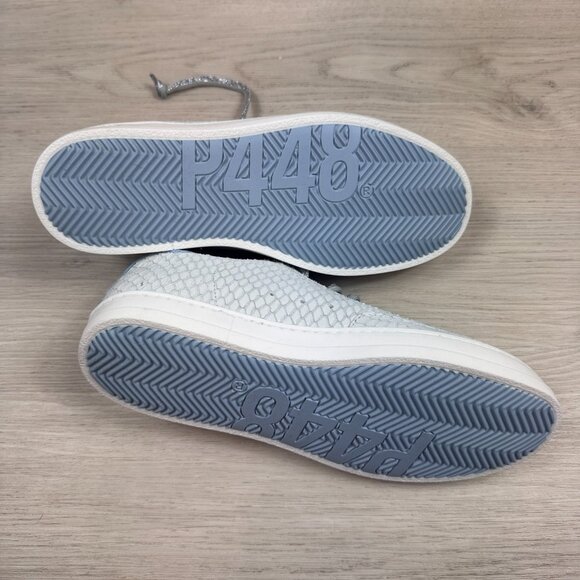 P448 John Margot Sneaker Womens 39 8.5 Sky Blue White NEW $298 - Picture 8 of 12